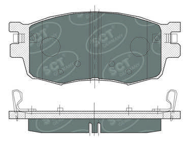SCT GERMANY Комплект тормозных колодок, дисковый тормоз SP 379 PR